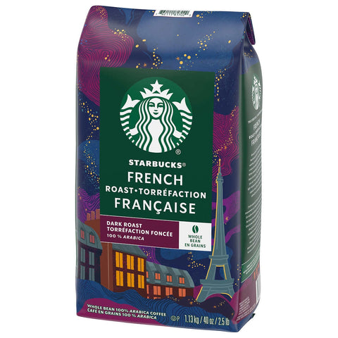 $7 OFF - Starbucks French Roast Dark Whole Bean Coffee, 1.1 kg