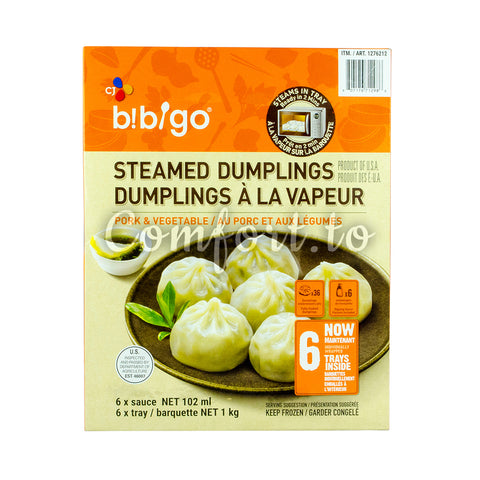 Bibigo Frozen Steamed Dumplings, 1 kg