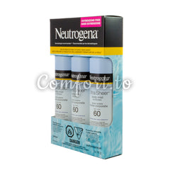 $9 OFF - Neutrogena Ultra Sheer Body Mist 60 SPF Spray, 3 x 141 g
