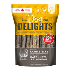 dog delights chewy lamb sticks, 1.3 kg