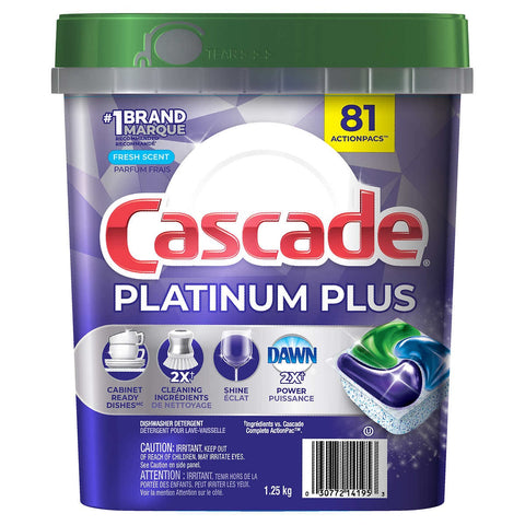 $6 OFF - Cascade Platinum  Dishwasher Detergent , 81 tabs