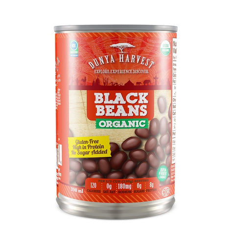 Dunya Harvest Organic Black Beans , 8 x 398 mL