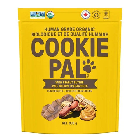 Cookiepal Organic Dog Biscuits With Peanut Butter, 908 g
