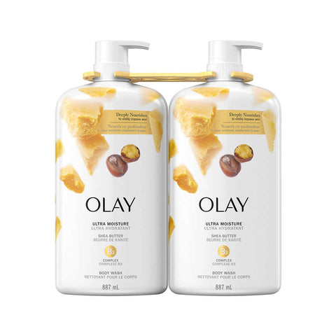 Olay Body Wash with Shea Butter & B3 complex, 2 x 887 ml