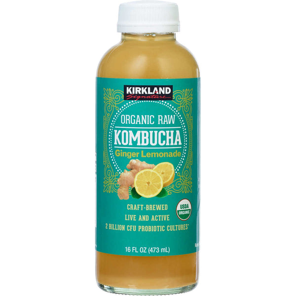 Kirkland Signature Organic Kombucha Ginger Lemonade, x 473 mL