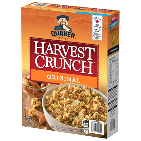 $2.5 OFF - Quaker Harvest Crunch Granola Cereal, 1.8 kg