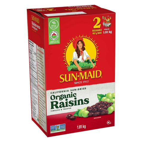 Sunmaid Organic Raisins, 1.8 kg