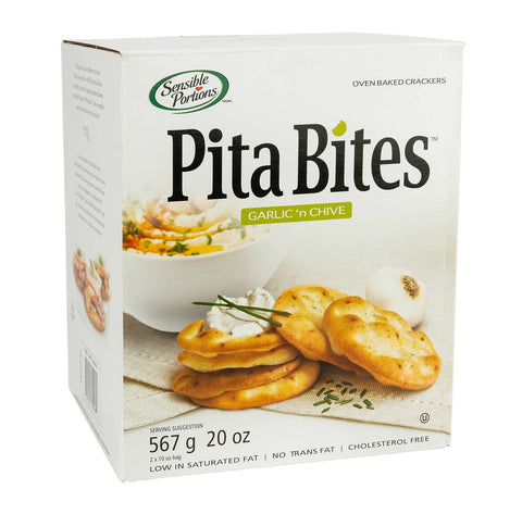 $2 OFF - Sensible Portions Garlic & Chive Pita Bites, 567 g