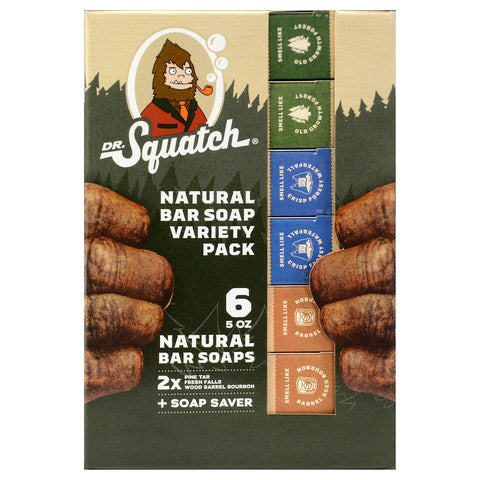 DR. Squatch Natural bar soap, 6 x 141.7 g