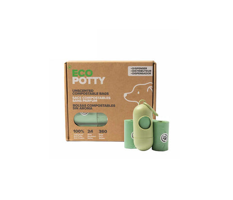 Ecopotty compostable poop bags, 360 bags
