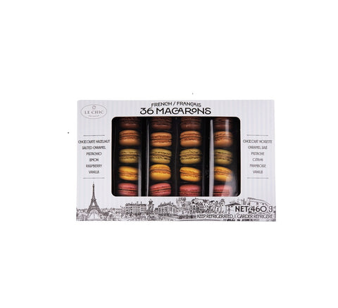 LE CHIC Patissier French Macarons, 36 counts