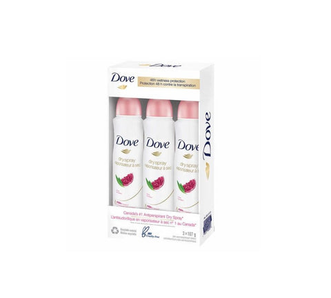 Dove Revive Anti-Perspirant Spray, 3 x 107 g