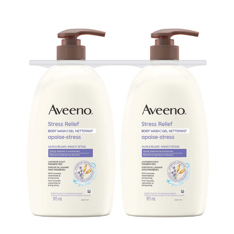 $5.5 OFF - Aveeno stress relief body wash, 2 x 975 ml