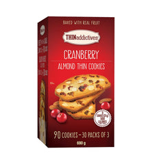 THINaddictives Cranberry Almond Thins, 30 x 23 g
