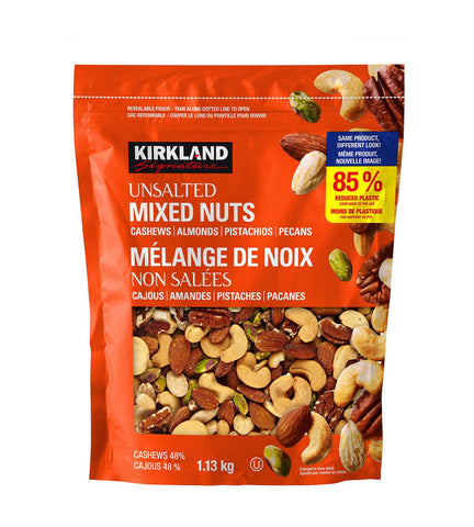 Kirkland Unsalted Mixed Nuts, 1.1 kg