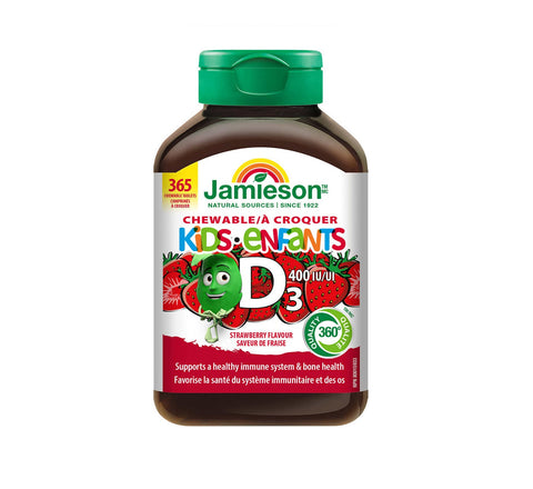 Jamieson Vitamin D3 for Kids, 365 Tablets