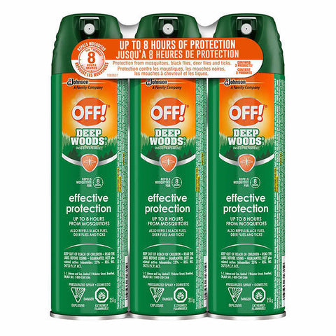 OFF! Deep Woods Insect Repellent, 3 x 255 g