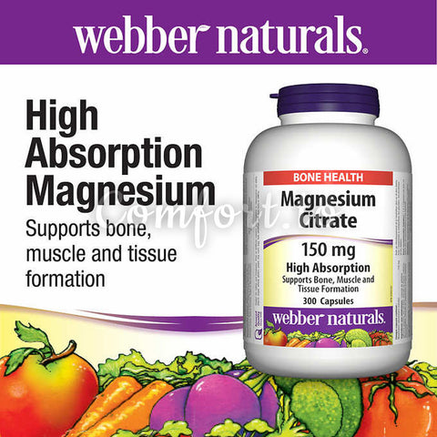 Webber Naturals® Magnesium Citrate 150 mg, 300 tablets