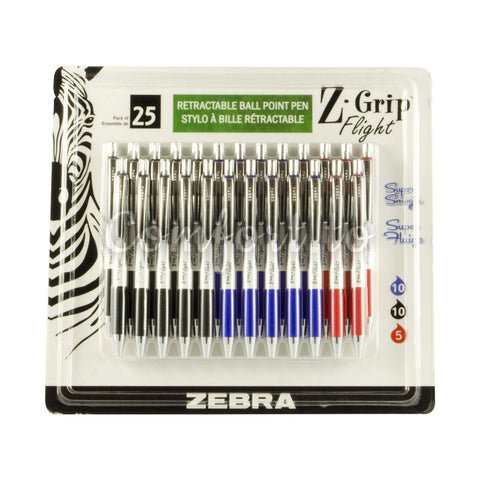 Z-Grip Retractable Ball Point Pen, 25 pens