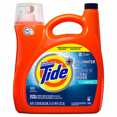 Tide Liquid Cold Water Laundry Detergent, 123 loads