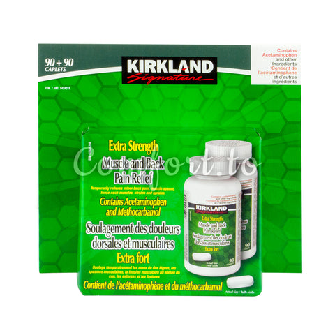 Kirkland Signature Extra Strength Muscle and Back Pain Relief, 2 x 90 caplets