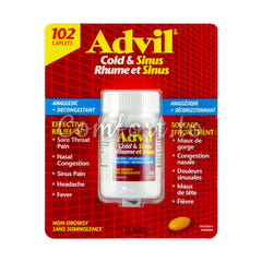 Advil Cold and Sinus, 102 caplets