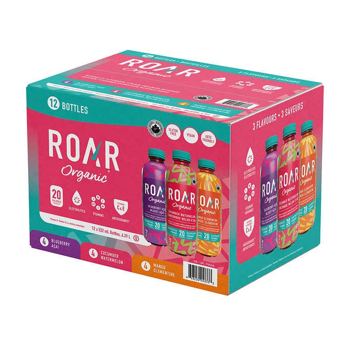 Roar Organic Vitamin Water, 12 x 532 mL