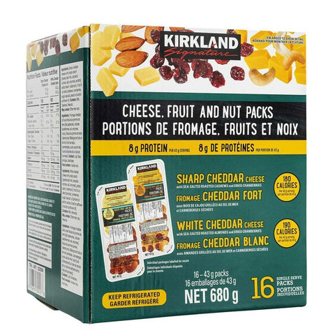 $3 OFF - Kirkland Cheese, Fruits & Nuts, 16 x 43 g