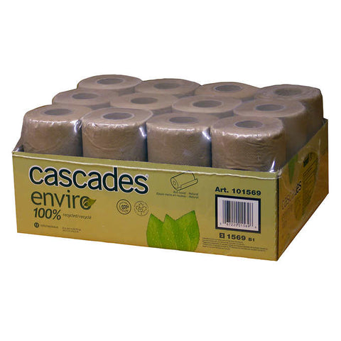 Cascades Enviro Brown Paper Towel Rolls, 12 units