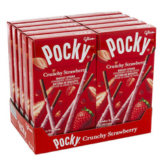 Pocky Crunchy Strawberry Biscuit Sticks, 10 x 51 g