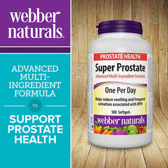 $6 OFF - webber naturals Super Prostate Advanced Multi-Ingredient Formula Softgels, 180 softgels