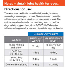 Cosequin DS Maximum Strength Plus MSM Joint Health Supplement for Dogs , 180 units