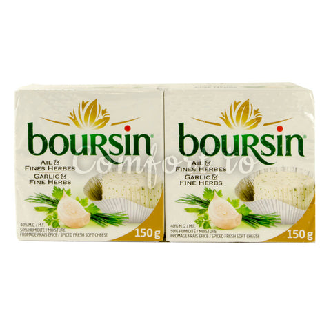 $2 OFF - Boursin Garlic and Fine Herbs Cheese, 2 x 150 g