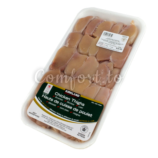 Kirkland Chicken Thighs Boneless & Skinless, 2 kg Comfort.to