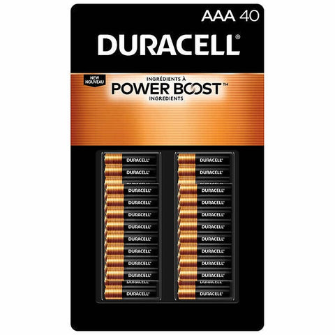 $6 OFF - Duracell CopperTop AAA Batteries with PowerBoost Ingredients, 40 pack
