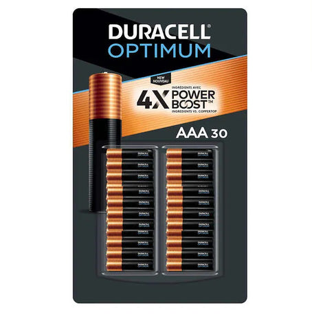 $6 OFF - Duracell Optimum AAA Batteries with Power Boost Ingredients, 30 pack