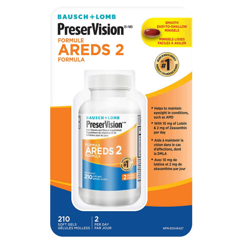 $9 OFF - PreserVision Eye Vitamin and Mineral Supplement AREDS2, 210 Softgels