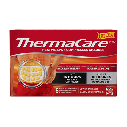 $3 OFF - Thermacare Advanced Back Pain Therapy, 6 Heatwraps, 6 pack
