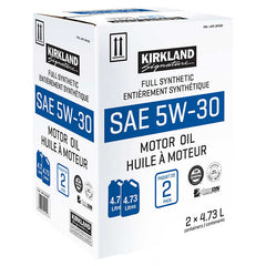 Kirkland Signature 5W30 Full Synthetic Oil for Automobile, 2 x 4.7 L