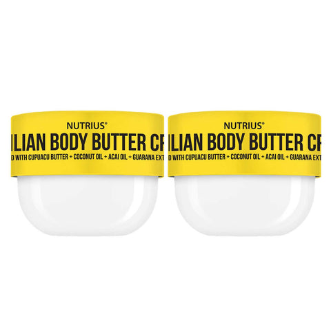 Nutrius Brazilian Body Butter Cream, 2 x 177 mL