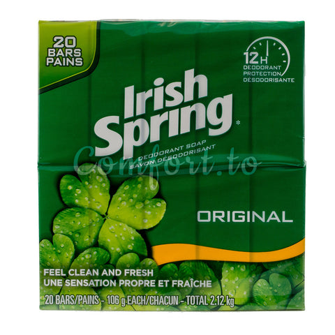 $3.5 OFF - Irish Spring Original Deodorant Bar Soap, 20 x 106 g