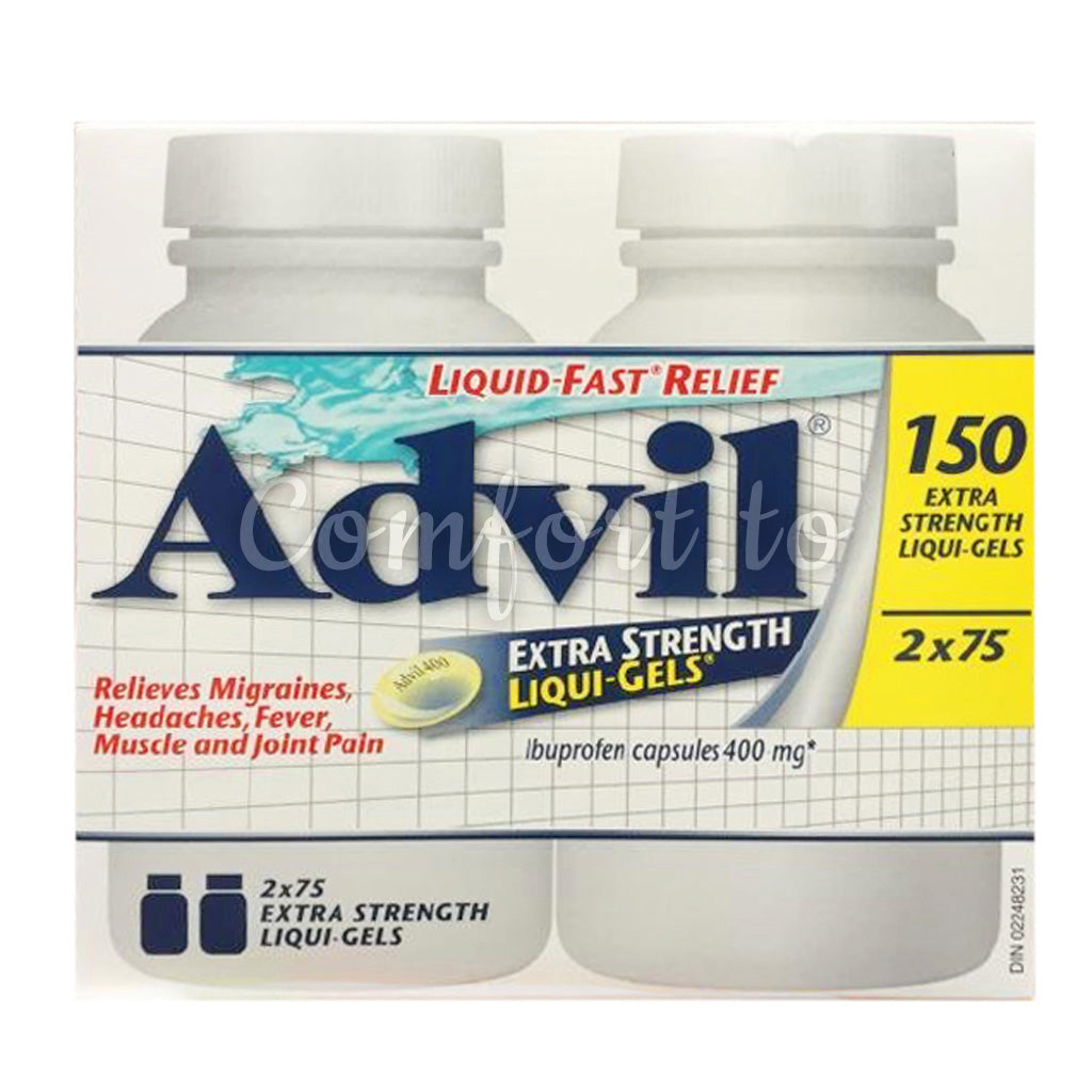 Advil Extra Strength Liqui–Gels 400Mg, 2 x 75 tablets