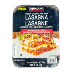 Frozen Kirkland Signature Italian Sausage & Beef Lasagna, 2 x 1.5 kg