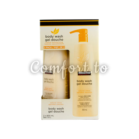 Kirkland Natural Citrus Body Wash, 2 x 800 mL