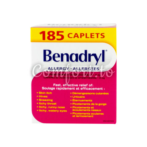 Benadryl Allergy, 185 caplets