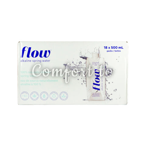 Flow Natural Spring Water, 18 x 500 mL