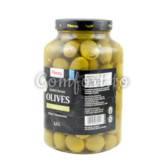 Pilaros Green Olives Stuffed with Garlic, 1.5 L