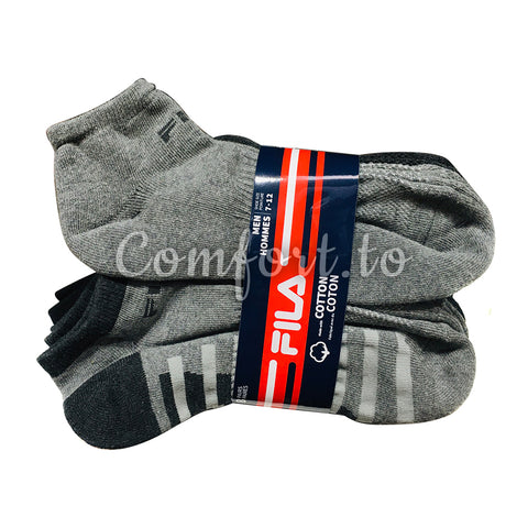 FILA Men's Cotton Socks 7-12 Grey, 8 pairs
