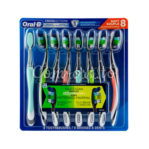 $4 OFF - Oral-B Cross Max clean Toothbrushes(medium), 8 units