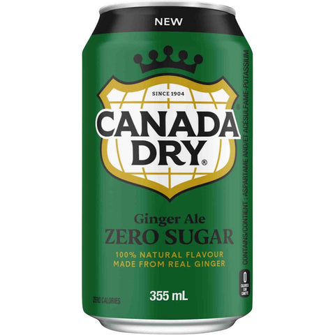 Canada Dry Zero Sugar Ginger Ale, 32 x 355 mL